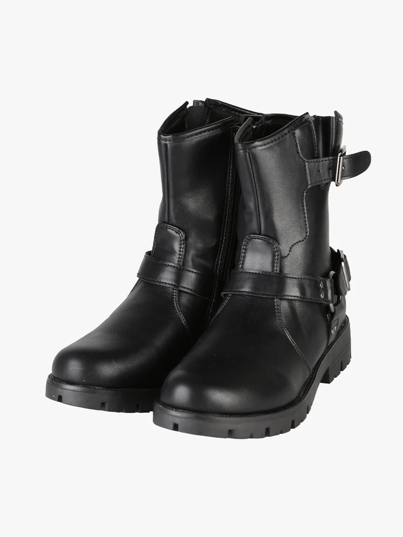 Stivaletti da ragazza con zip - nero