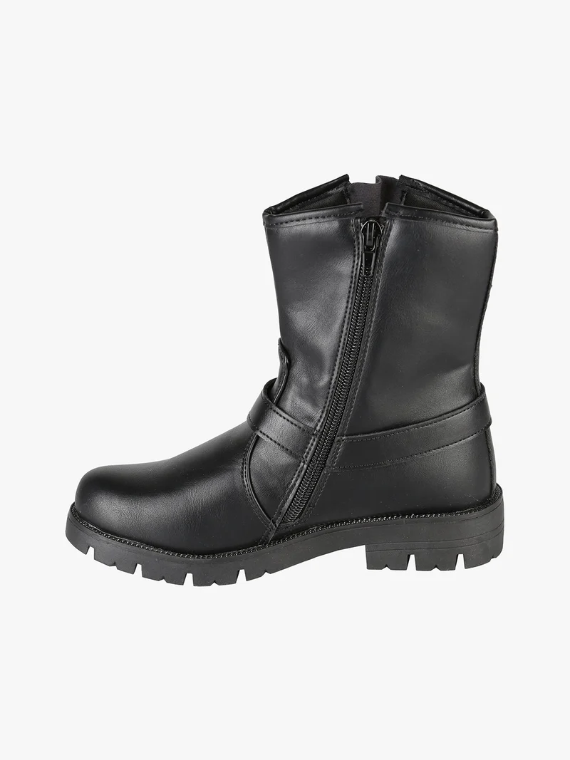 Stivaletti da ragazza con zip - nero