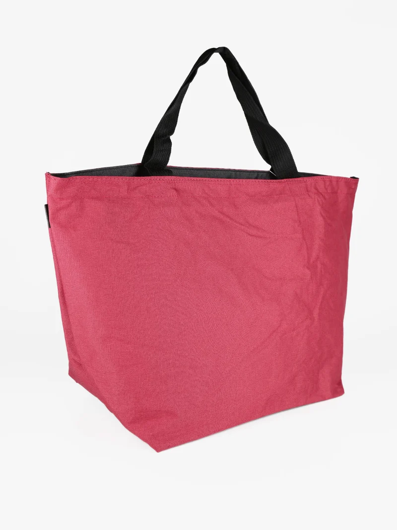 Maxi borsa donna in tessuto bicolor - rosso