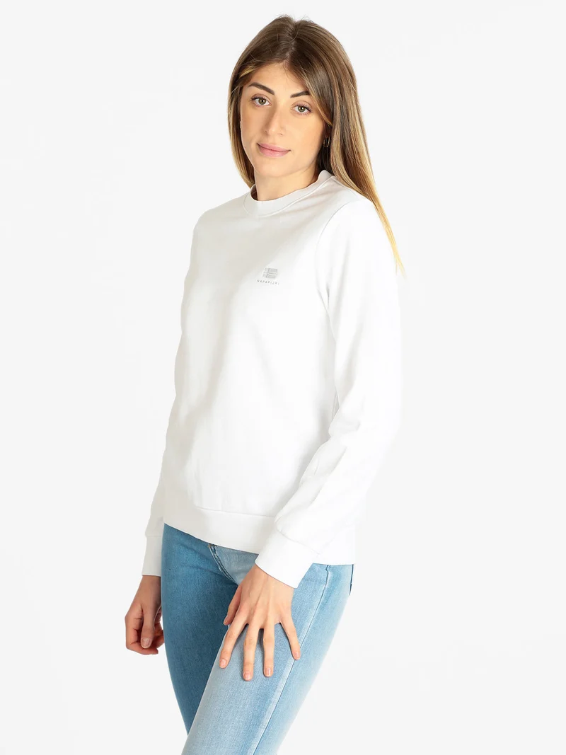 B NINA Felpa girocollo donna - bianco