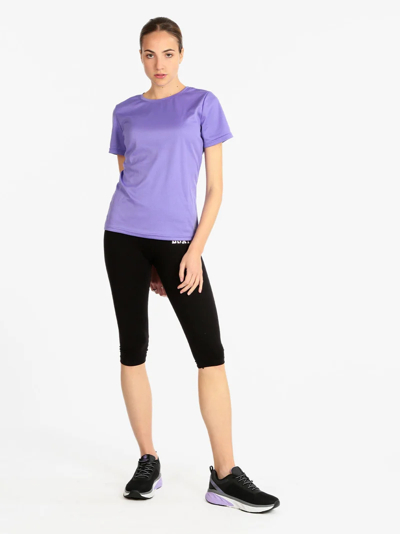 Leggings pinocchietto donna sportivo - nero
