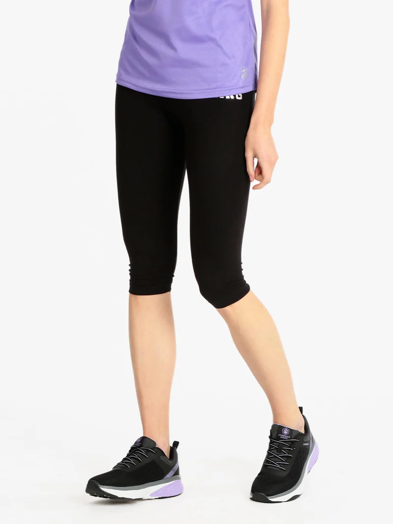 Leggings pinocchietto donna sportivo - nero