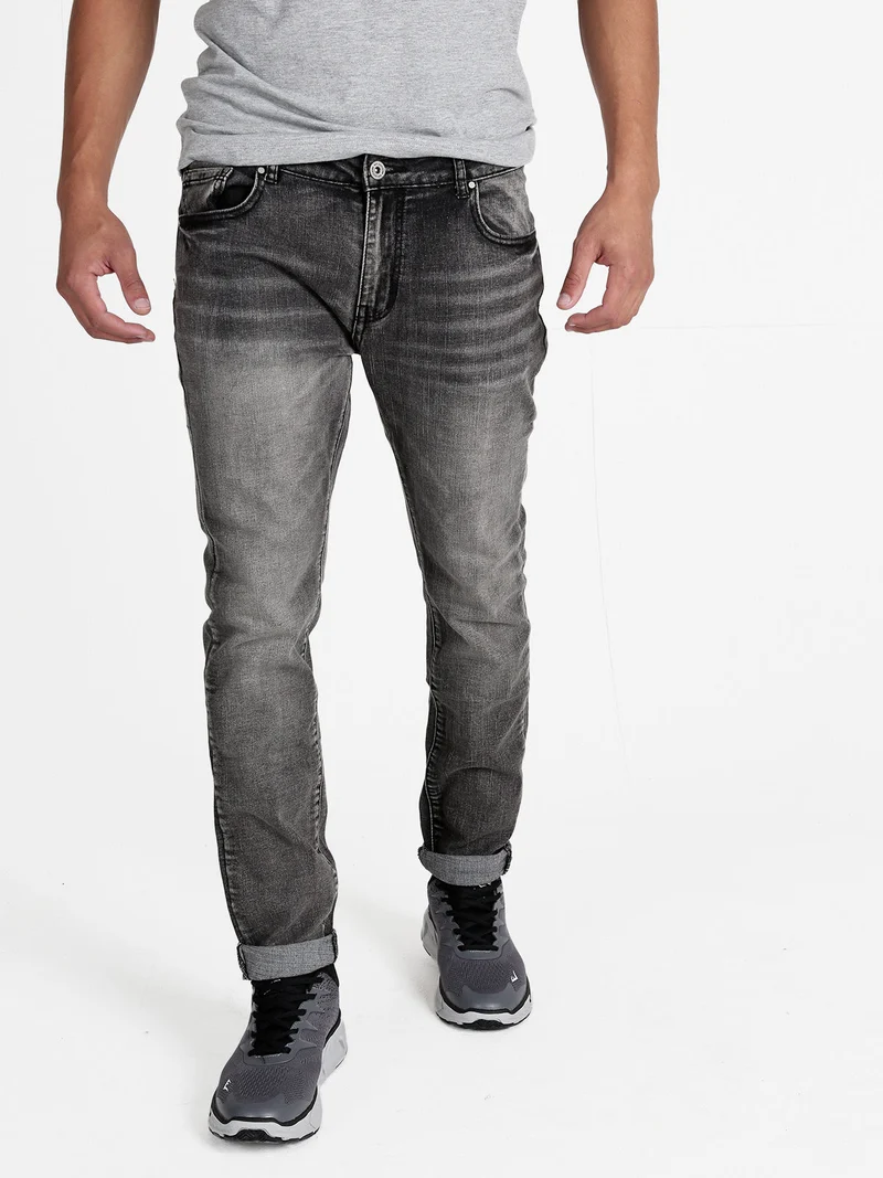 Jeans da uomo grigio - nero