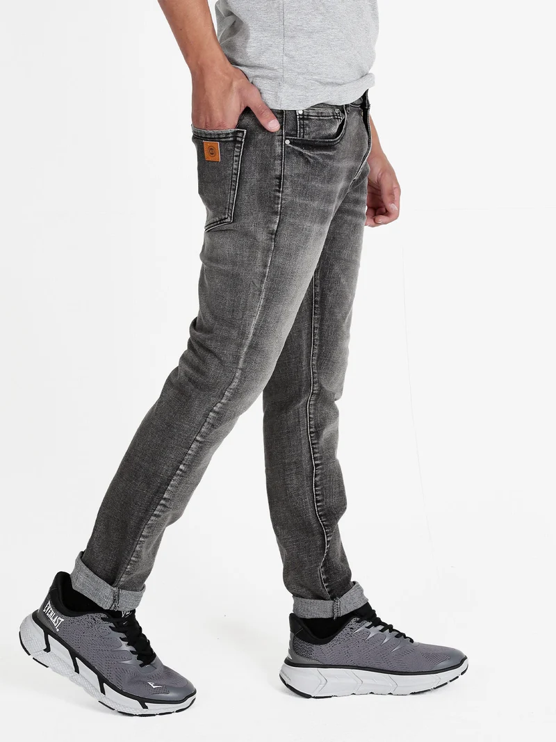 Jeans da uomo grigio - nero