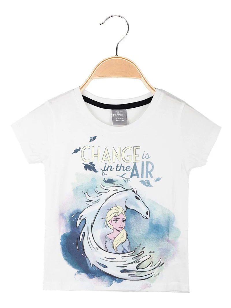 T-shirt bambina in cotone con stampa - bianco