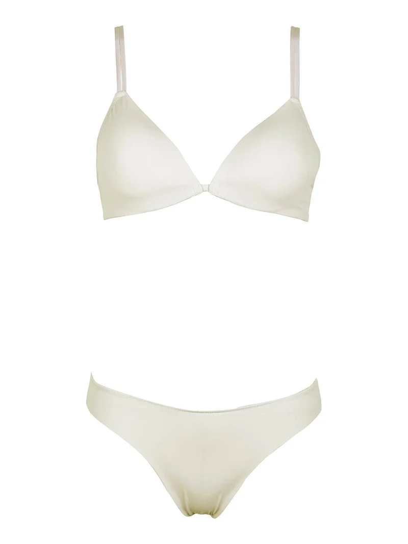 G5582Z Completo intimo: triangolo imbottito + brasiliano - giallo