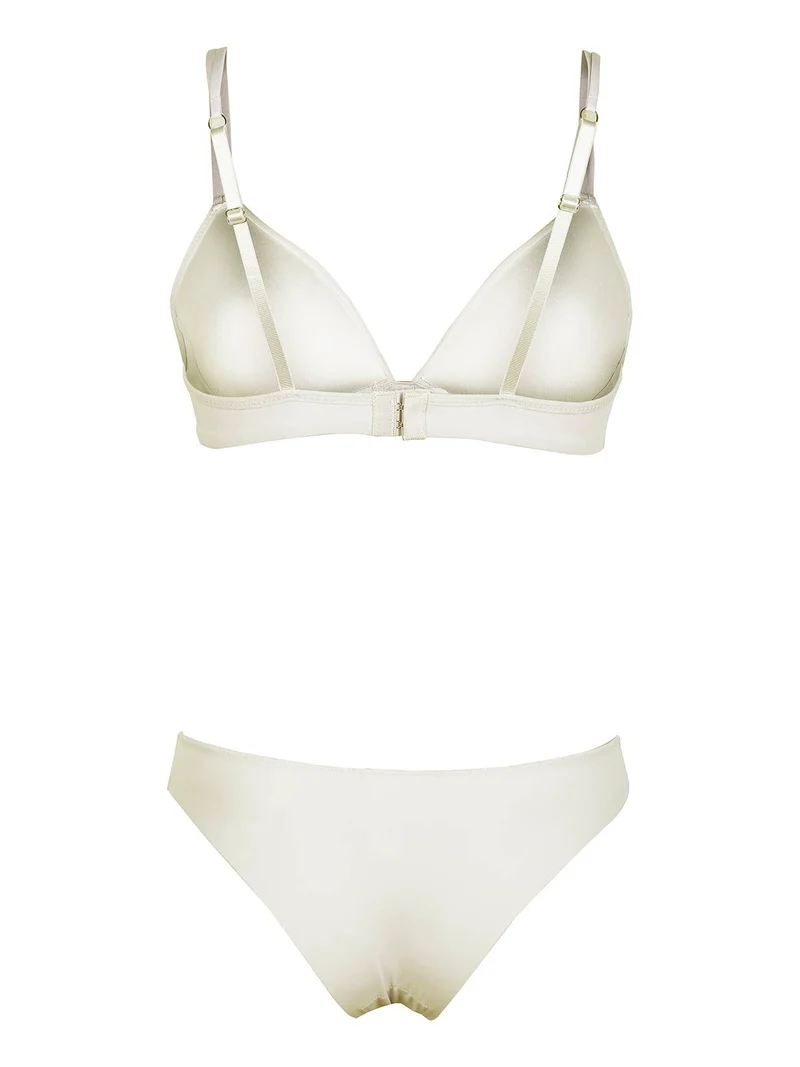G5582Z Completo intimo: triangolo imbottito + brasiliano - giallo