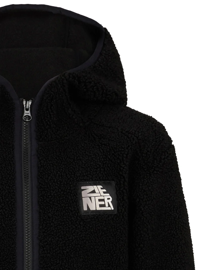 ZIENER JUHA-Z Midlayer Junior Fleecejacke Schwarz