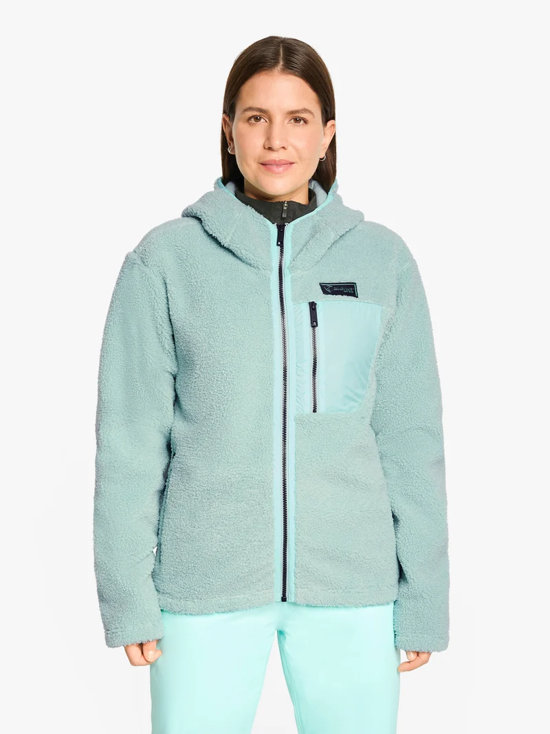 ZIENER JUHA-Z Midlayer Damen Fleecejacke dried eucalyptus