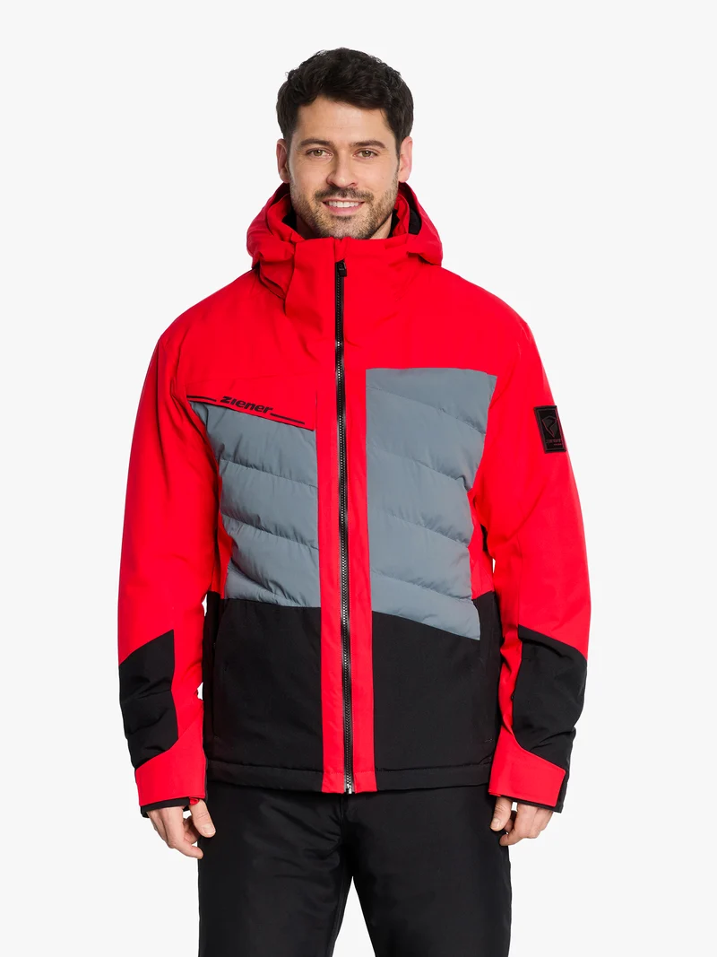 ZIENER TIDAL-Z Herren Skijacke Rot, wattiert & funktionell