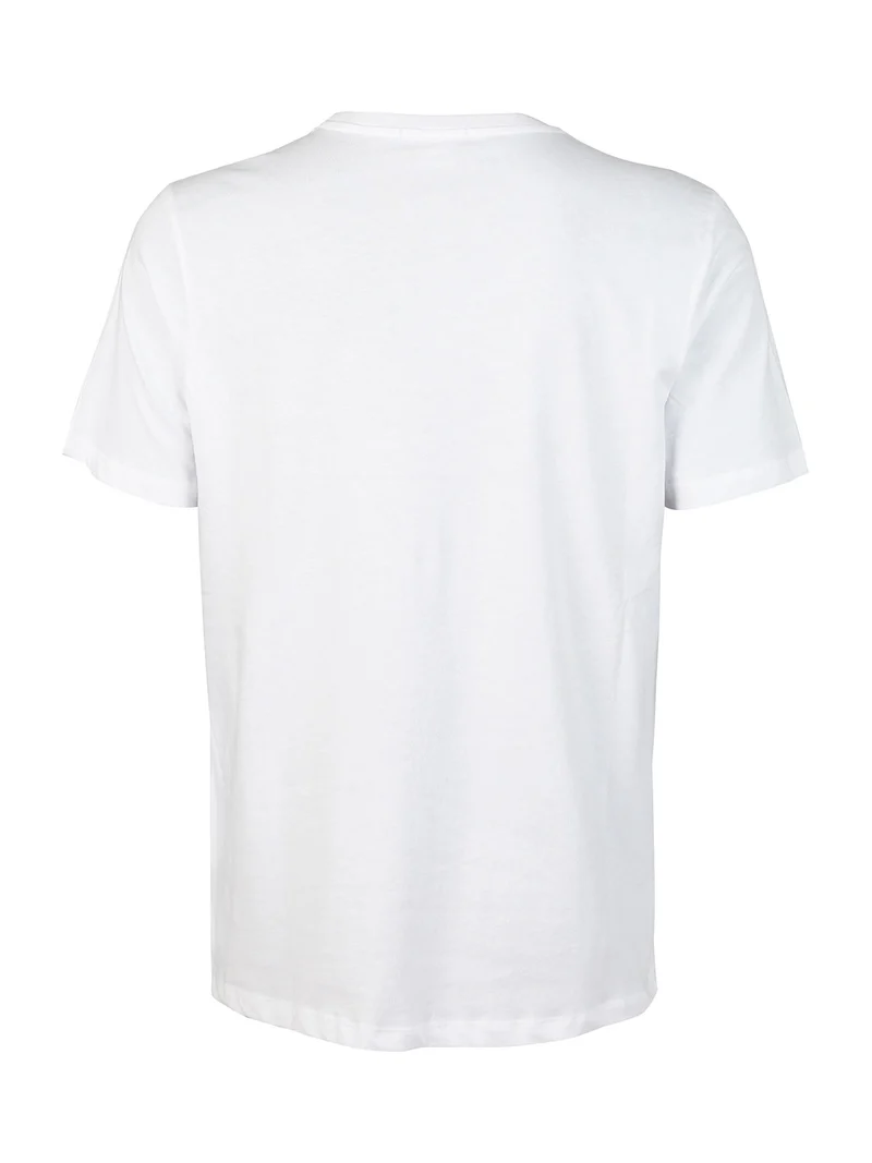 T-shirt uomo in cotone con scritta - bianco