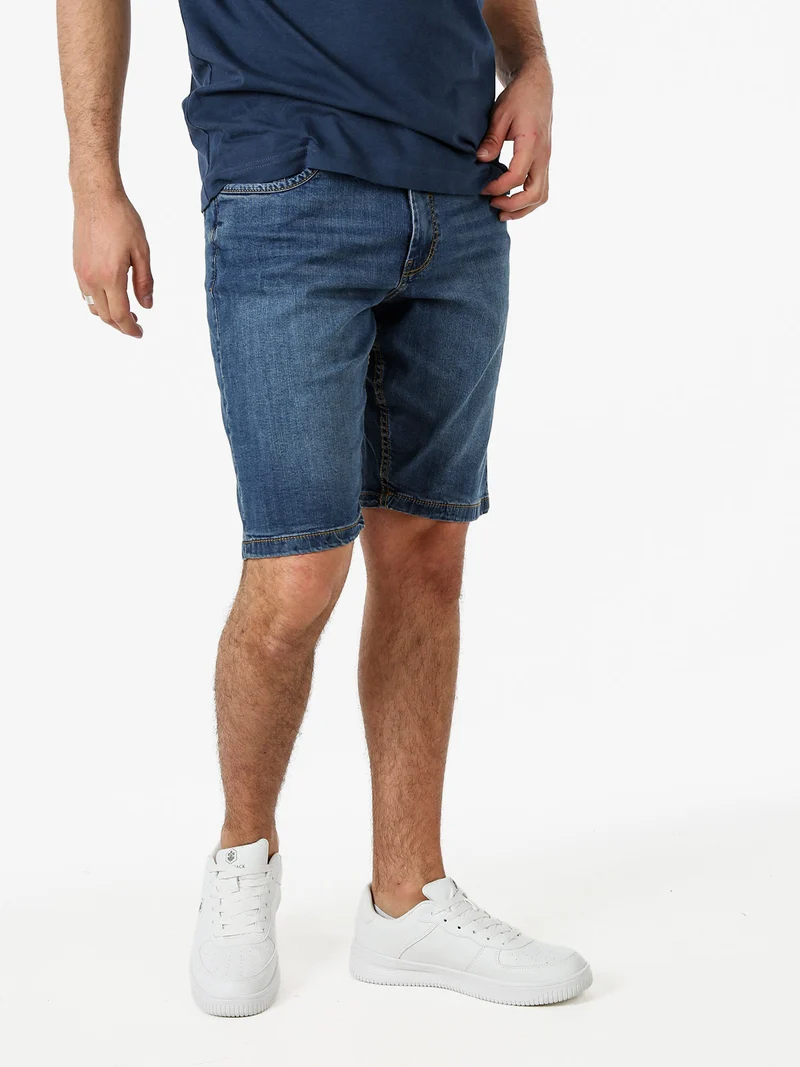 Bermuda da uomo in cotone stretch - jeans