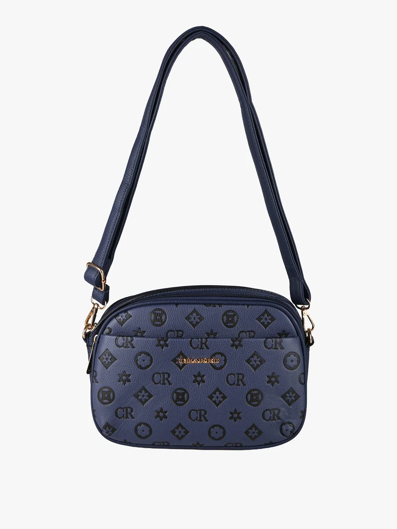 Borsa a tracolla da donna con logo - blu