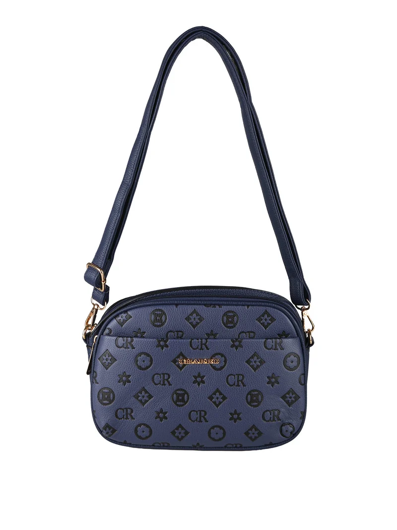 Borsa a tracolla da donna con logo - blu
