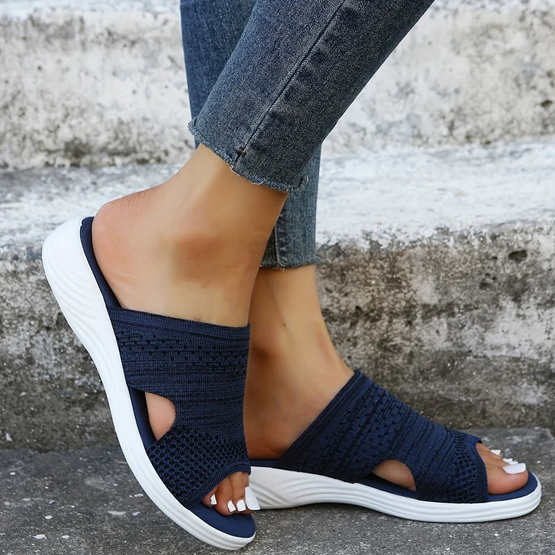 Damen Sandalen | Atmungsaktiv & Rutschfest | Keilsandalen mit Komfort-Fußbett