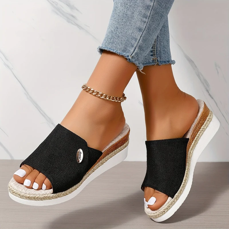 Damen Plateau Sandalen | Leicht & Rutschfest | Komfortable Sommer-Sandalen mit 4 cm Sohle