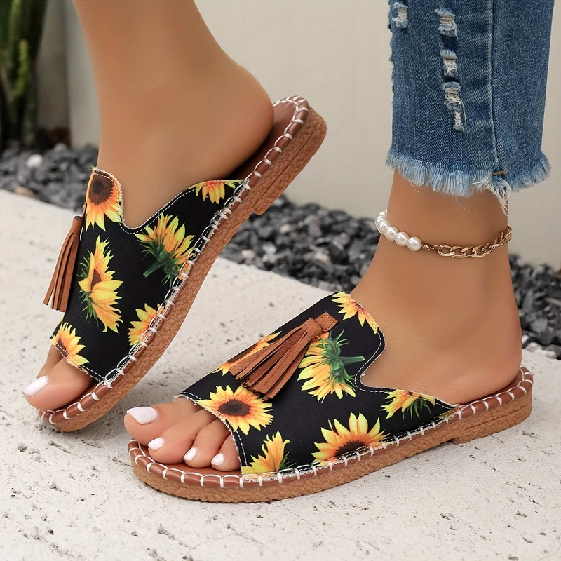 Damen Slides | Ergonomische Komfort-Sohle | Rutschfest & Schnell Trocknend | Sommer Freizeit Sandalen