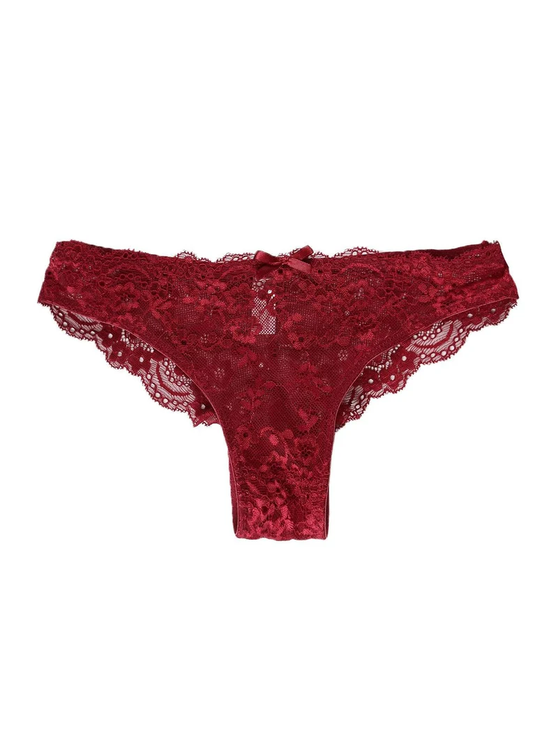 Slip in pizzo modello MIMOSA - rosso