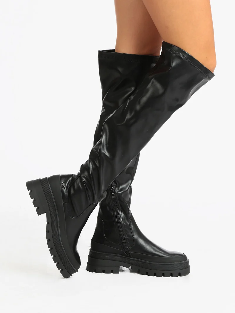 Stivali da donna con platform - nero