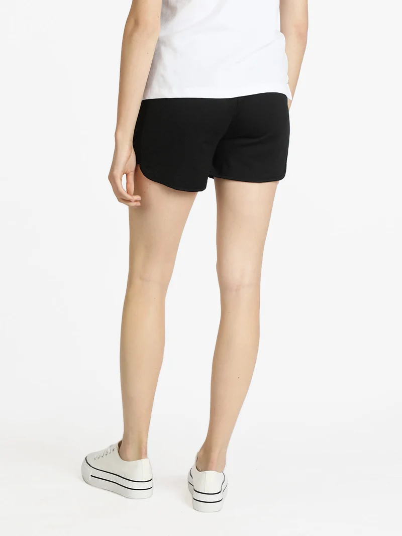 Shorts sportivi donna con coulisse - nero