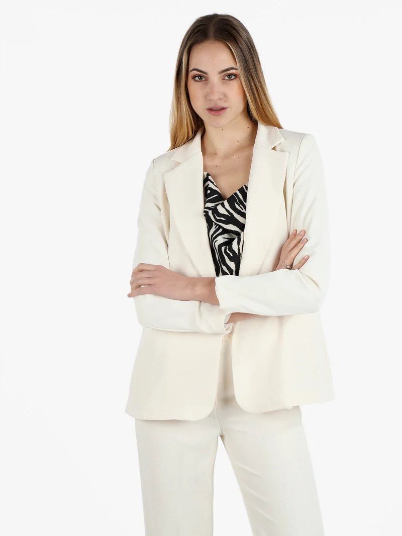 Giacca donna elegante a doppiopetto - panna