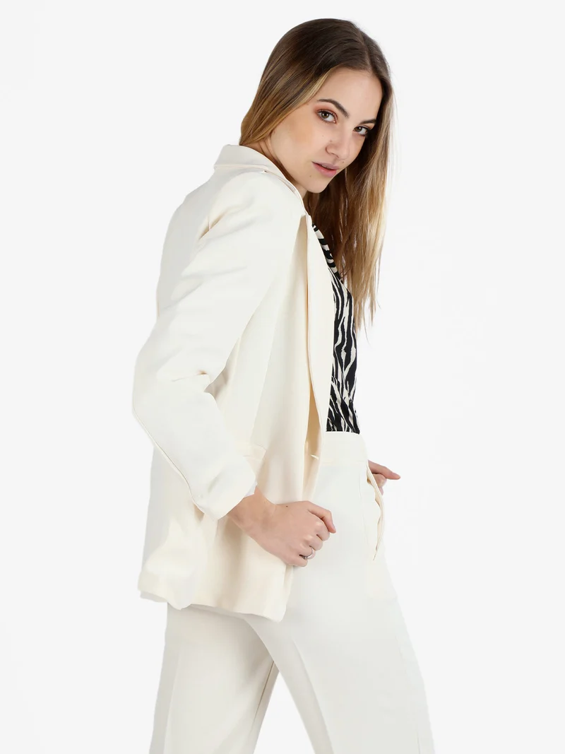 Giacca donna elegante a doppiopetto - panna