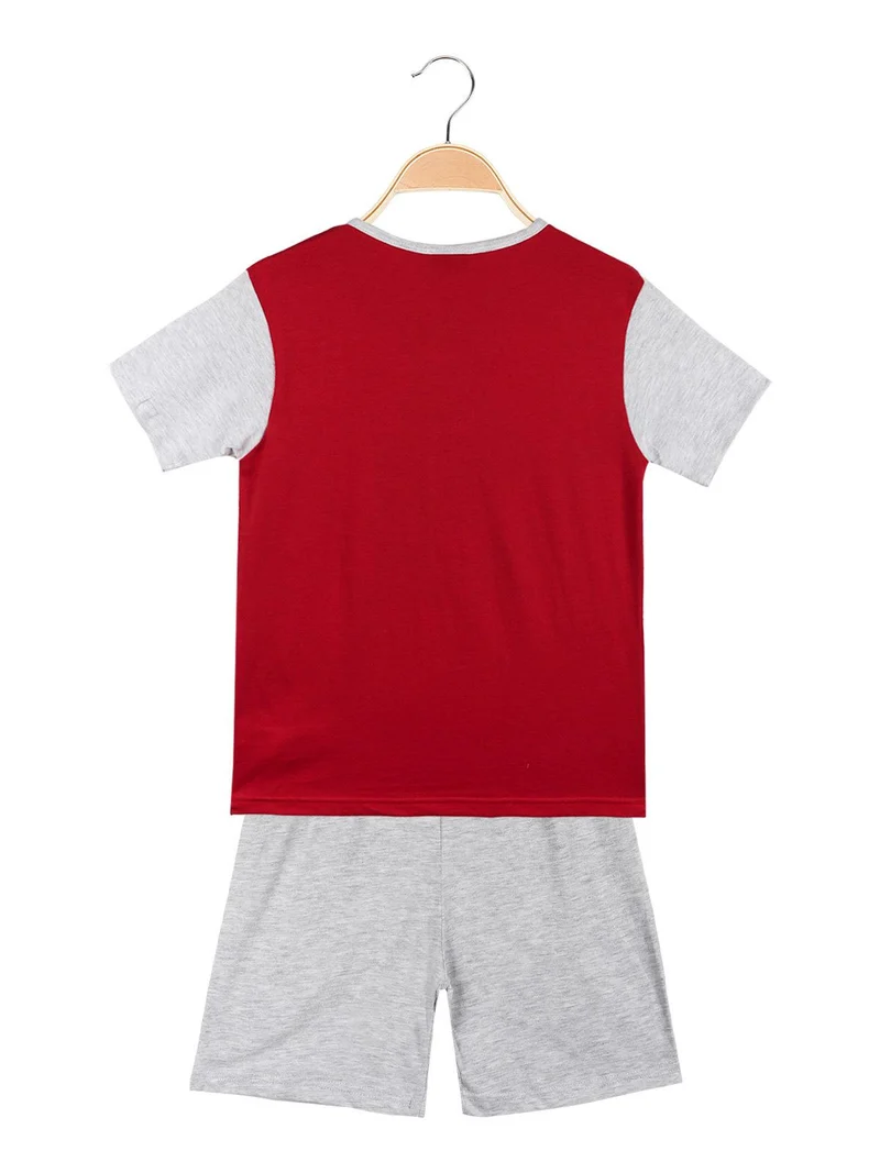 Pigiama corto da bambino in cotone - rosso
