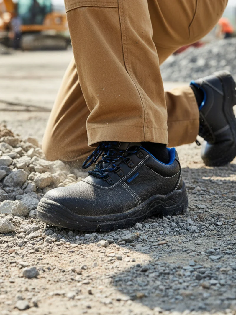 Scarpe uomo antinfortunistiche in pelle waterproof - nero