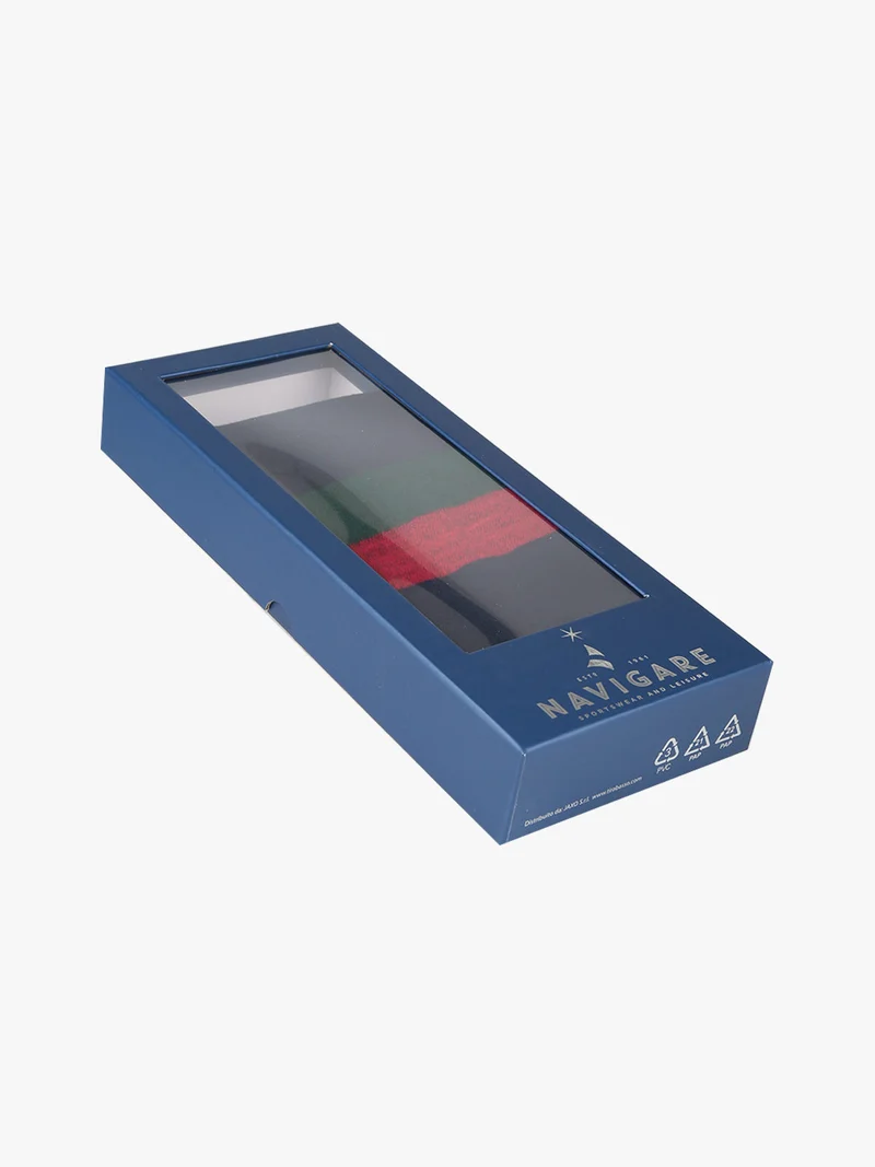 Sciarpa uomo con stampe - blu scuro