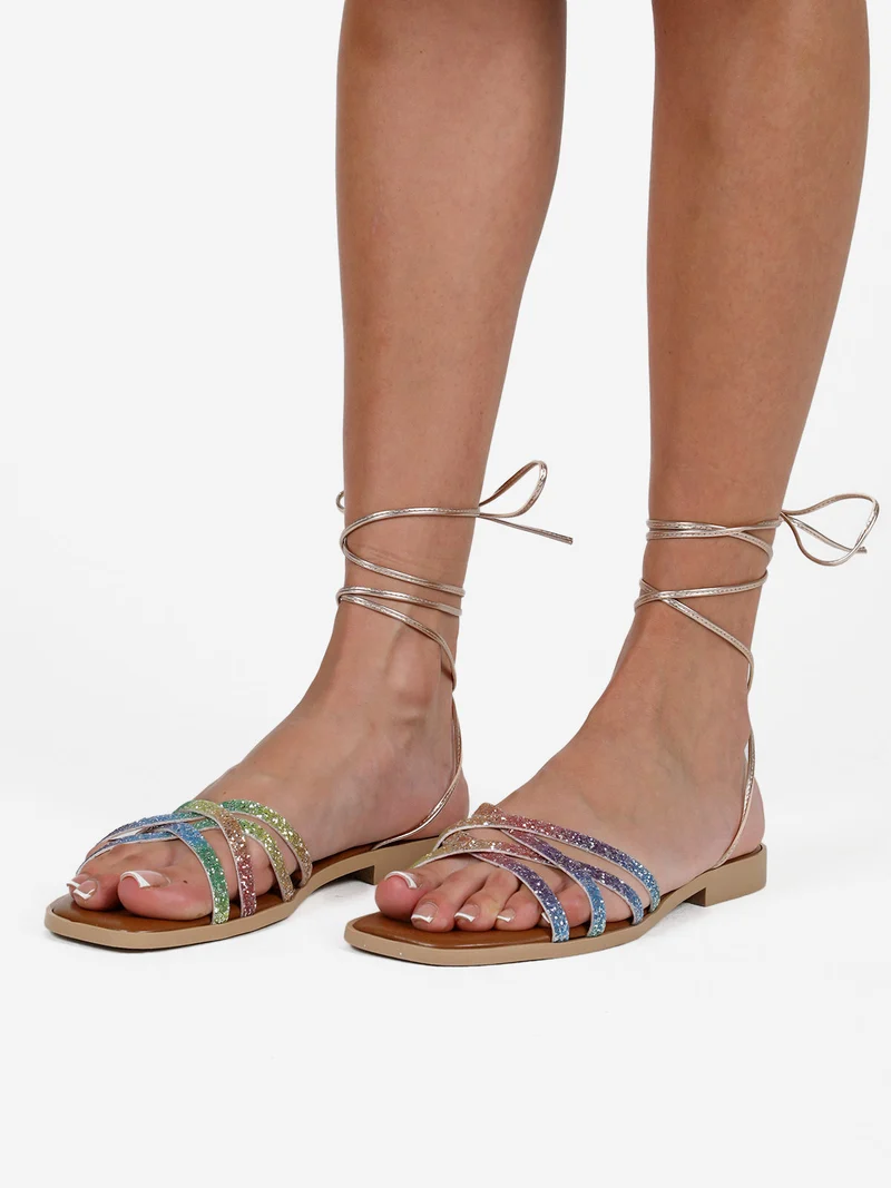 Sandali bassi da donna alla schiava - oro