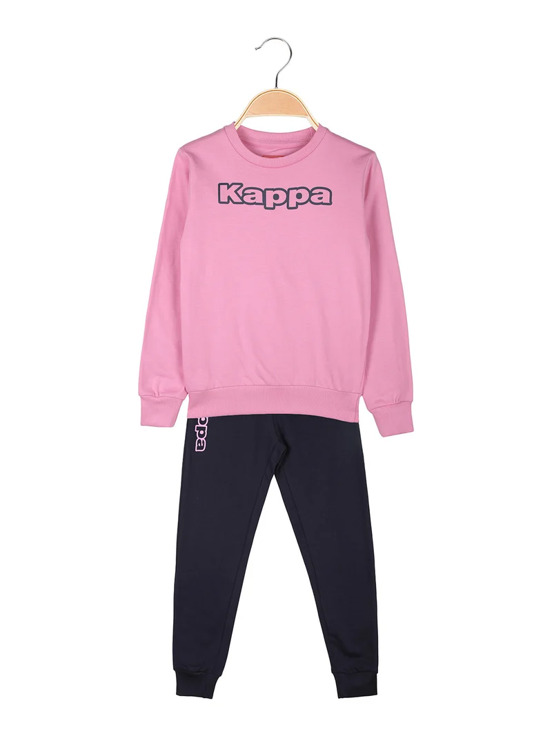 Completo girocollo da bambina 2 pezzi - rosa