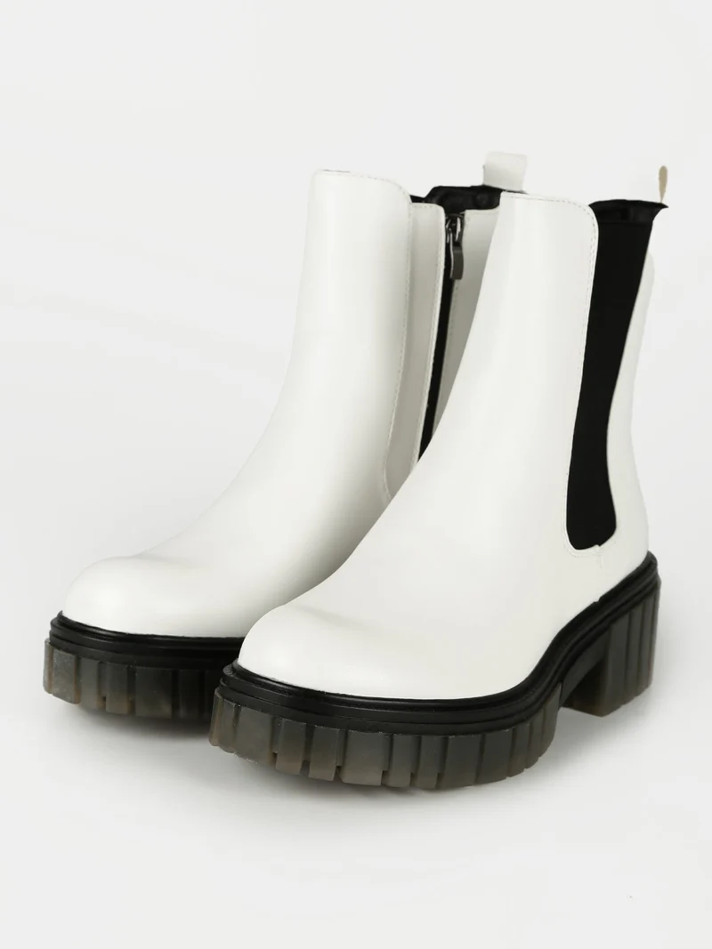 Stivaletti donna chelsea - bianco