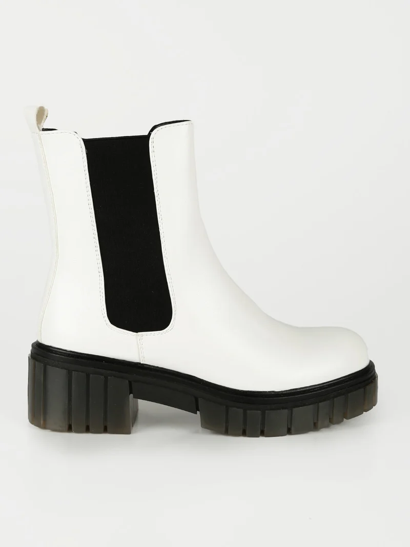 Stivaletti donna chelsea - bianco
