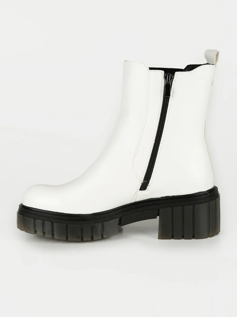 Stivaletti donna chelsea - bianco