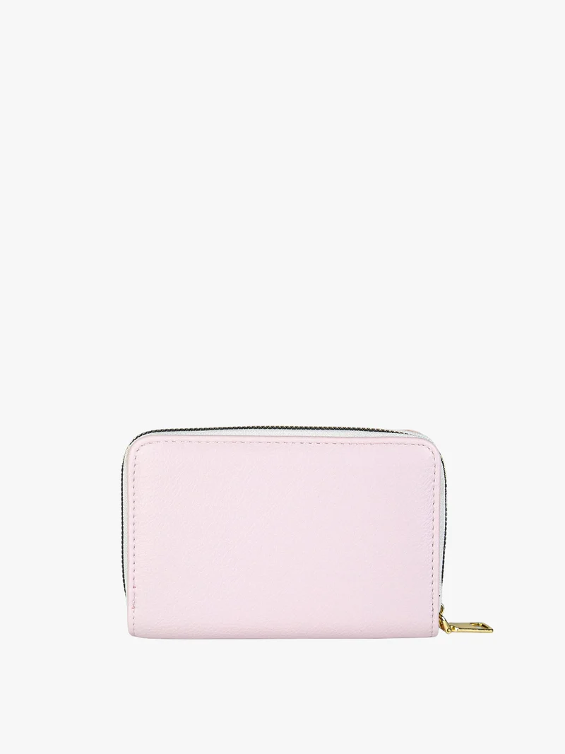 Portafoglio da donna con stampa monogramma - rosa