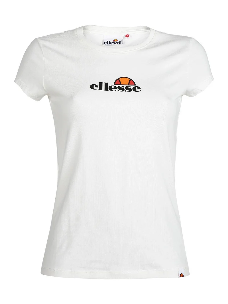 T-shirt donna a maniche corte con stampa - bianco