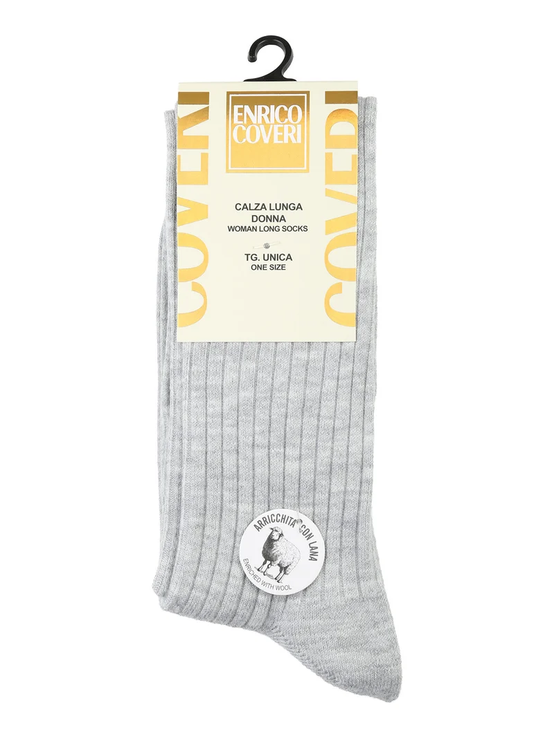 Calze lunghe donna misto lana - grigio chiaro