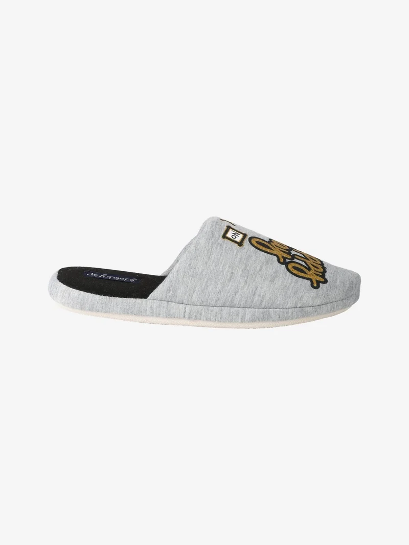 Pantofole donna in tessuto - grigio
