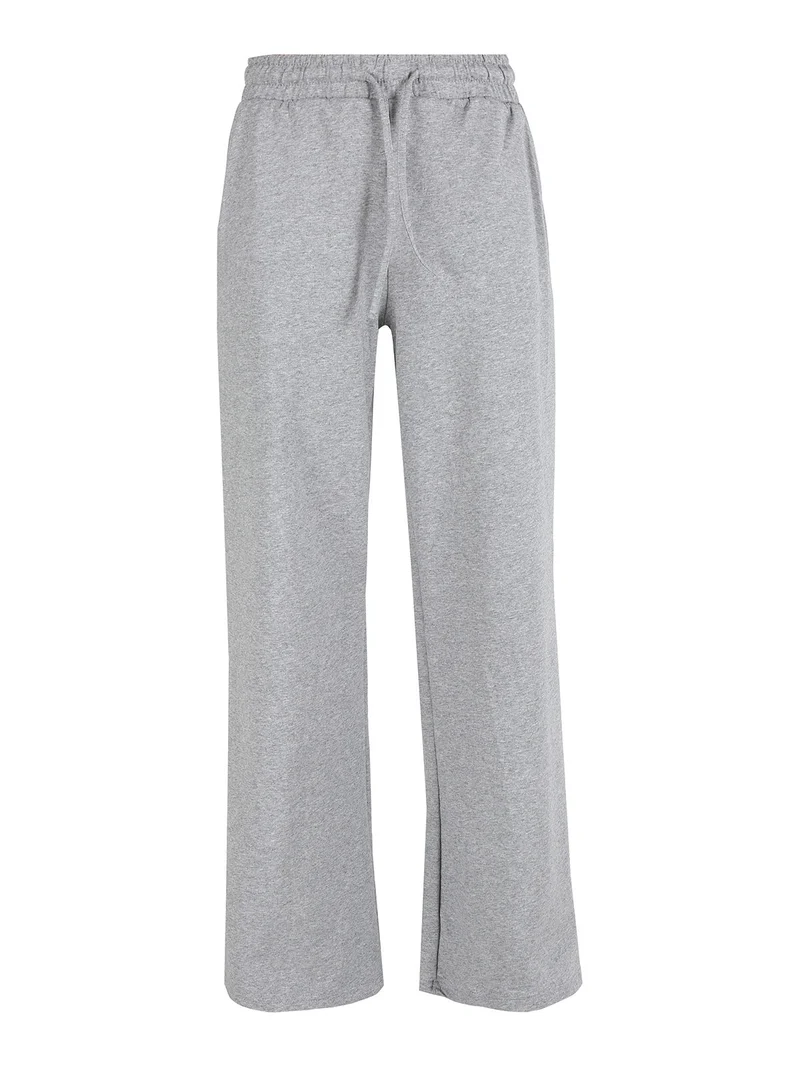 Pantaloni sportivi da donna a gamba larga con coulisse - grigio