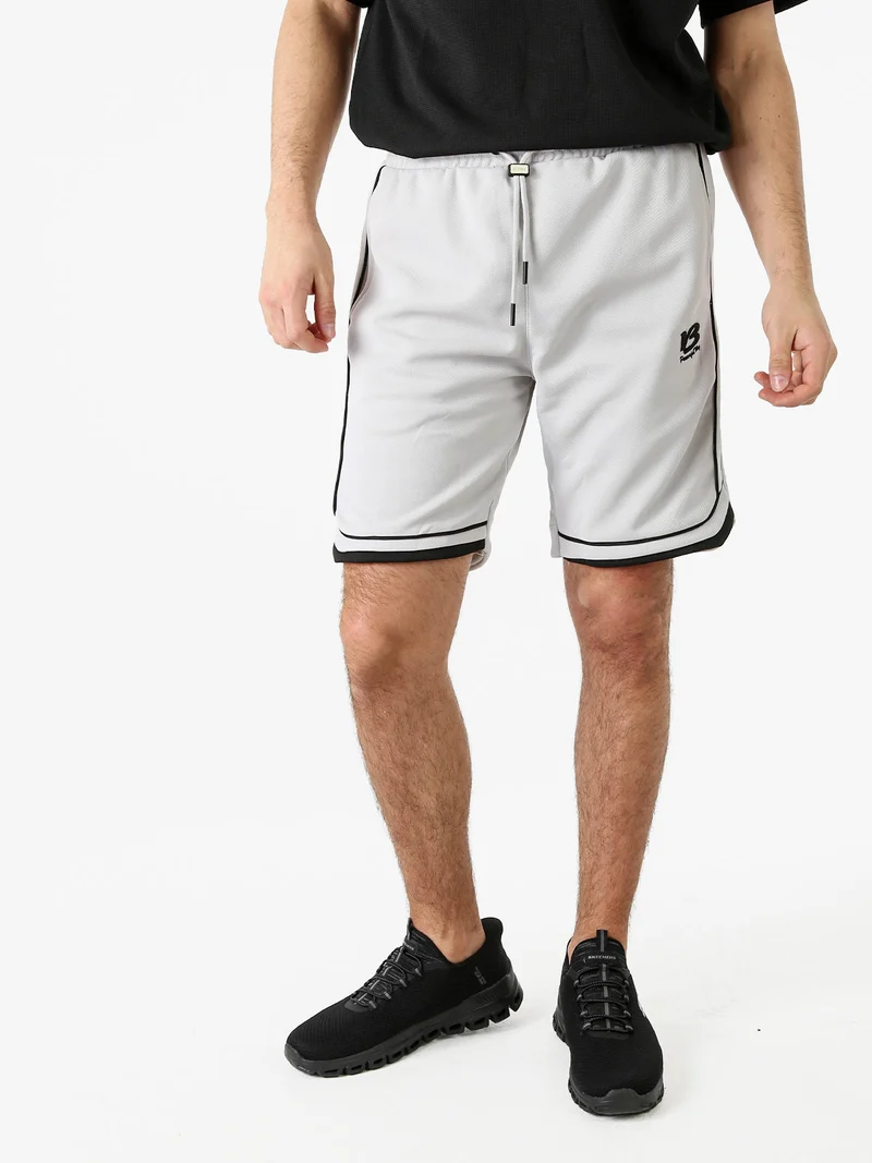 Bermuda da uomo con coulisse - grigio chiaro