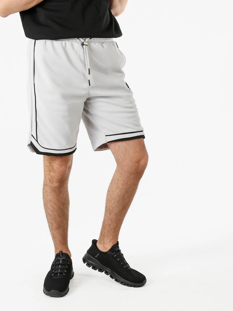 Bermuda da uomo con coulisse - grigio chiaro