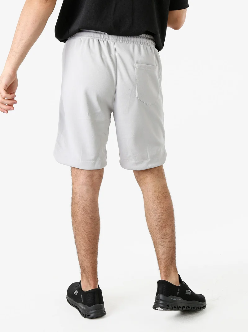 Bermuda da uomo con coulisse - grigio chiaro