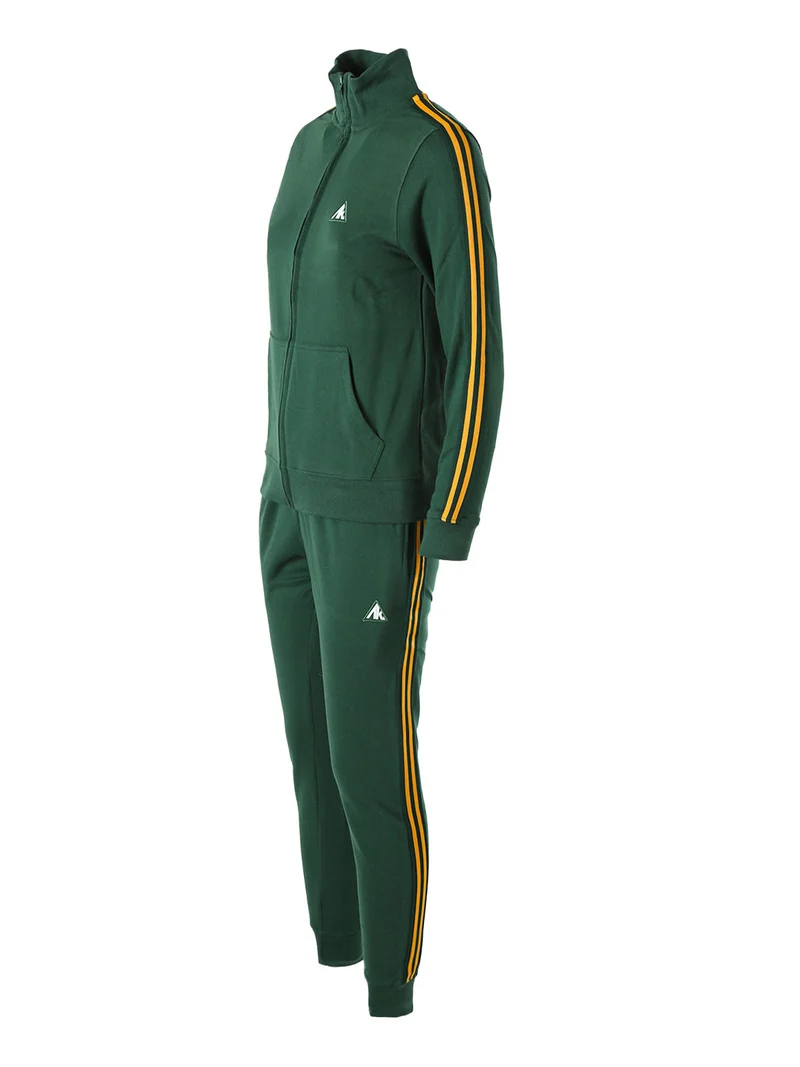 Completo tuta da donna in misto cotone full zip - verde
