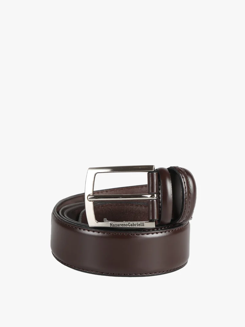 Cintura in pelle da uomo - moro