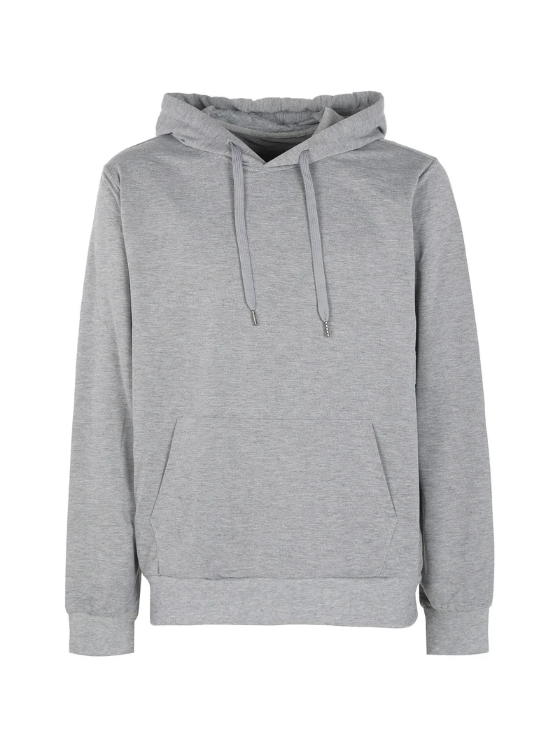 Felpa da uomo con cappuccio - grigio