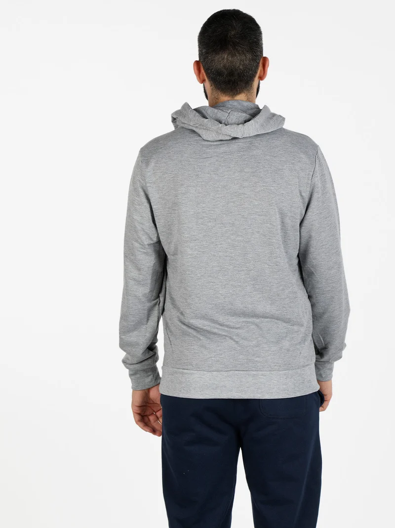 Felpa da uomo con cappuccio - grigio
