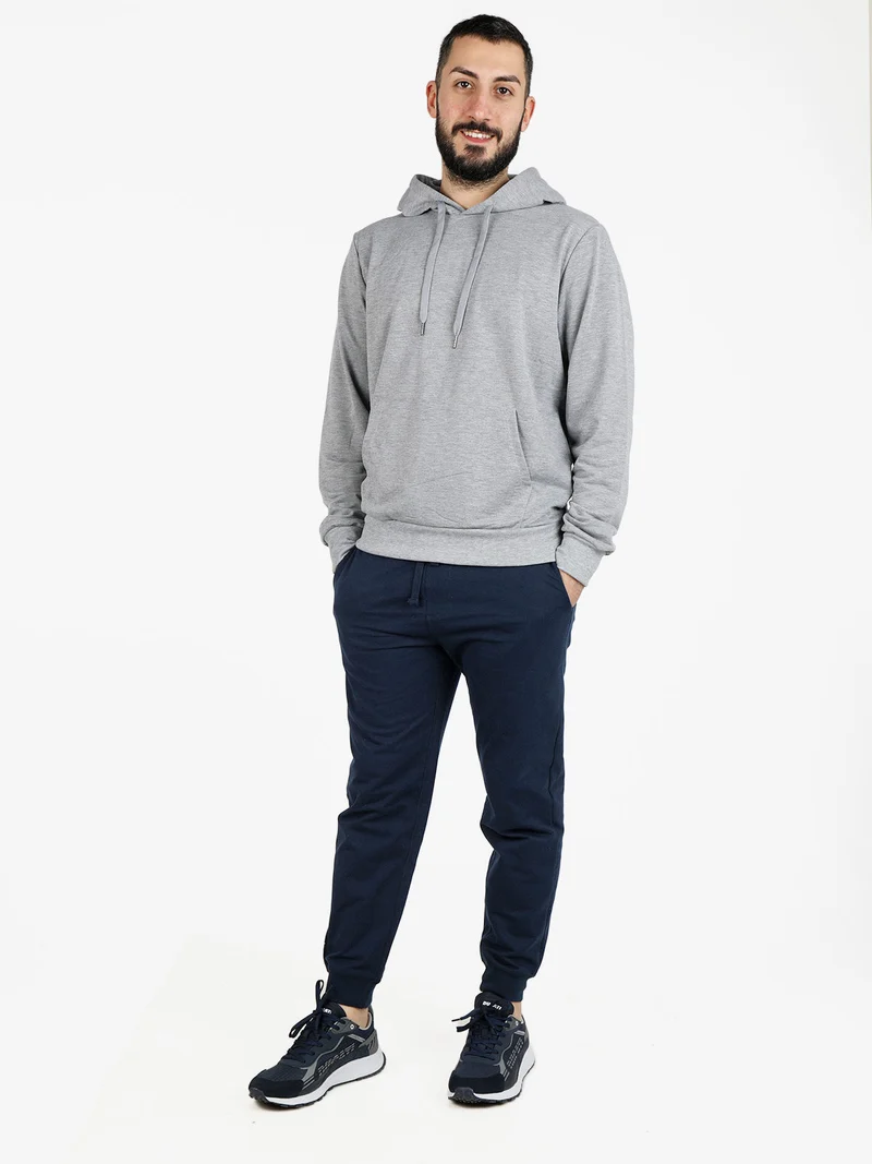 Felpa da uomo con cappuccio - grigio