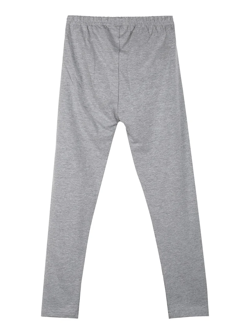 Leggings da bambina in cotone - grigio