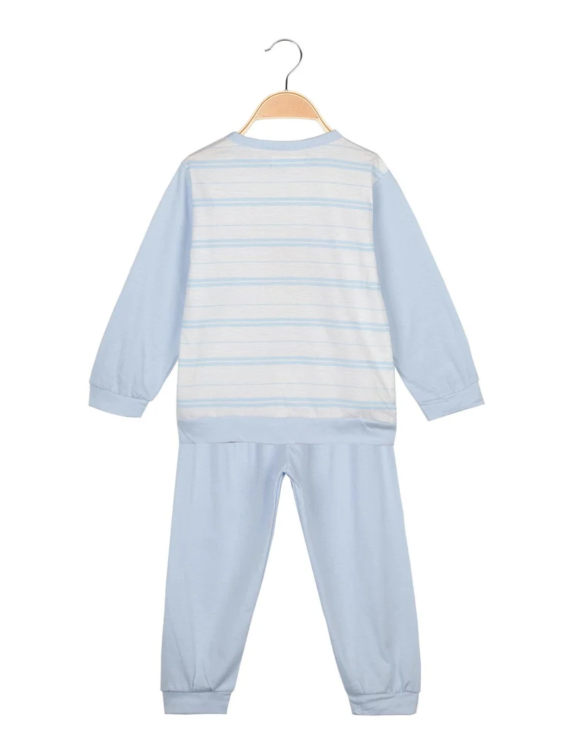 Pigiama bimbo in cotone 2 pezzi - azzurro