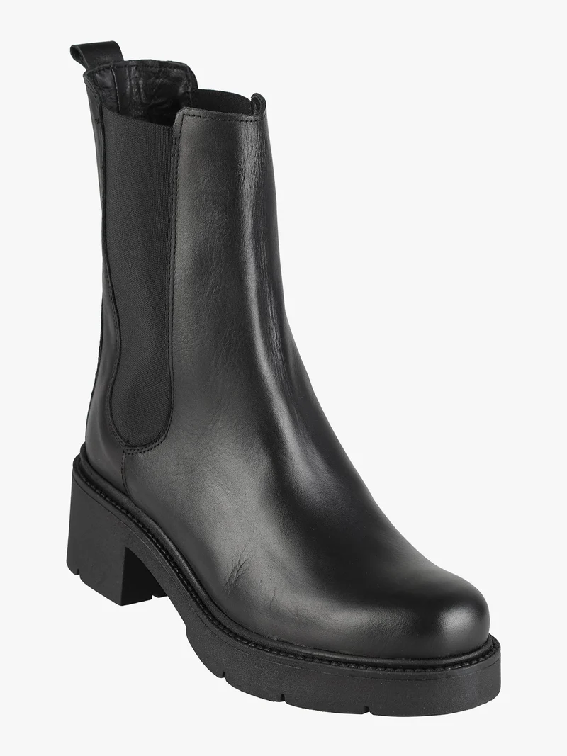 Stivaletti chelsea in pelle da donna - nero